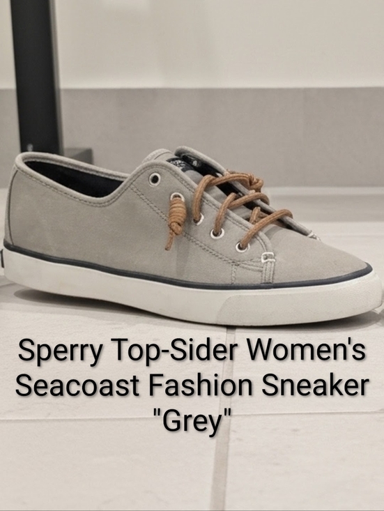 Sperry Shoes - Sperry Women's Seacoast Sneakers - Gray and Brown Womens 8 Mens 6.5 EUC